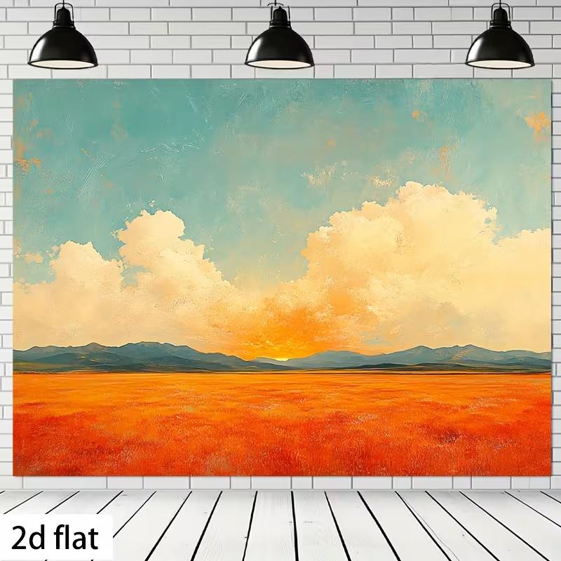 

2D Abstract Sunset Prairie Painting Backdrop for Photoshoot 47.2x31.5inch/120*80cm