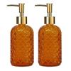 400ml Glass Soap Dispenser Empty Liquid Storage Container Stylish Lotion Pump Bottle  Decorative