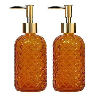 400ml Glass Soap Dispenser Empty Liquid Storage Container Delicate Lotion Pump Bottle  Shampoo