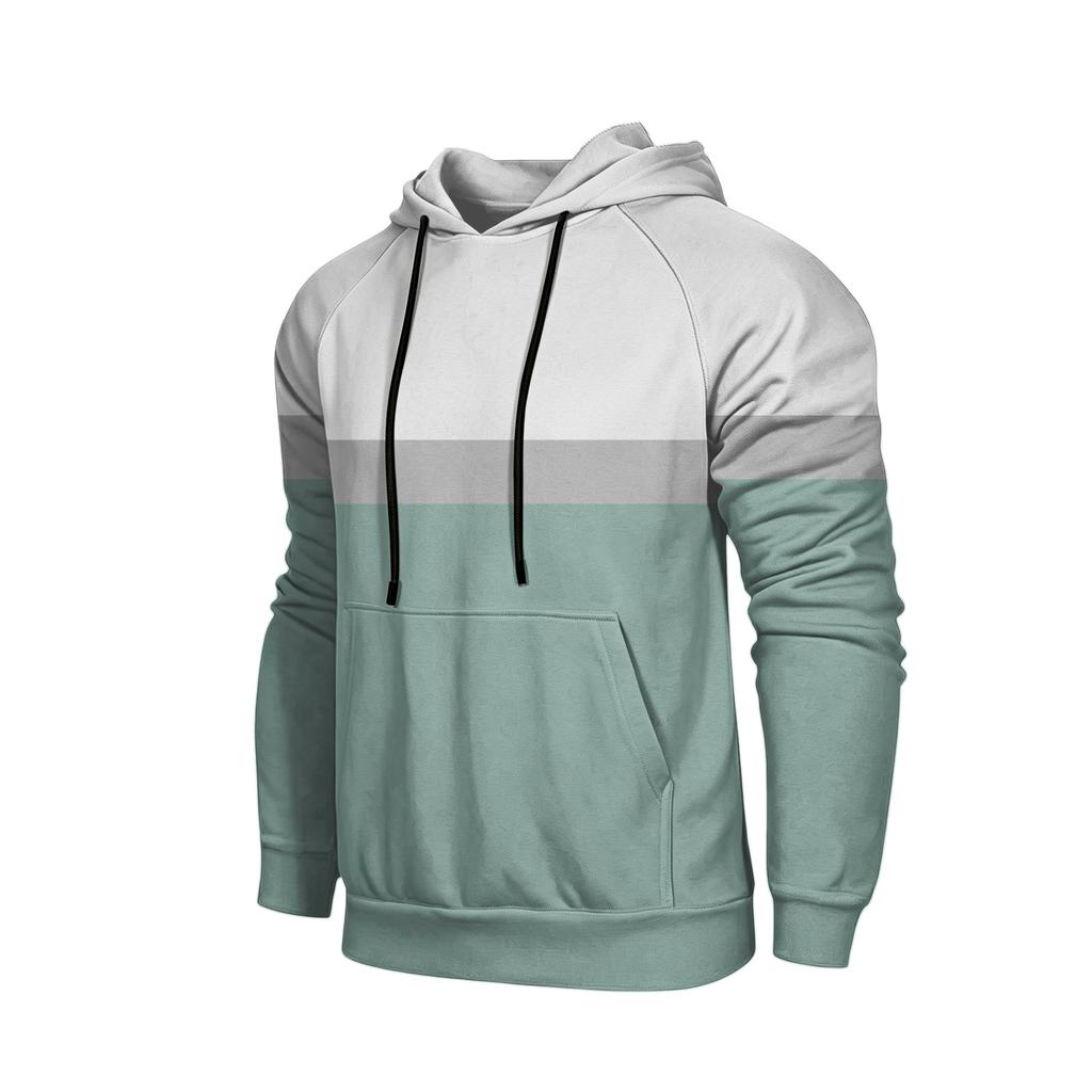 Men's Casual Hoodie with Pocket Drawstring and Printed Design for Everyday Wear