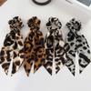 Leopard Print Bow Ribbon Large Scrunchies High Elastic Hair Ties for Women Ponytail Holder Hot Selling Daily