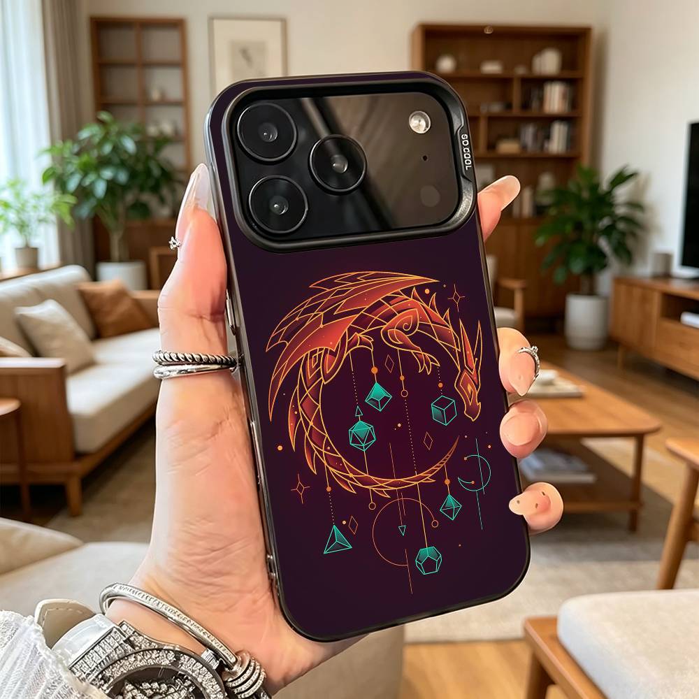 D&D Dungeons and D-Dragons Game Phone Case For iPhone 17,16,15,14,13,12,11Plus,Pro Max,XS,Colorful Silver Phone case Funda Cover iPhone14ProMax