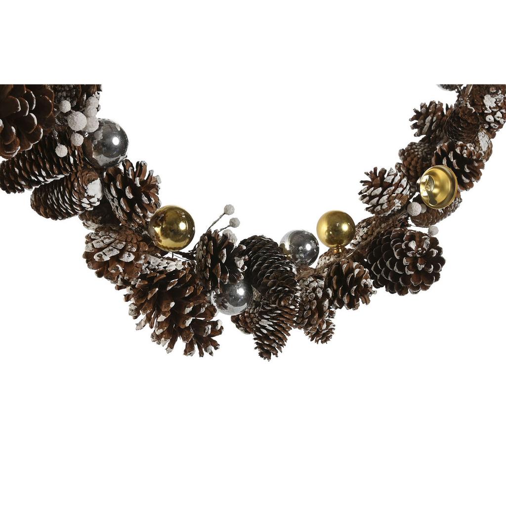 Christmas Garland Home ESPRIT Golden Silver Natural 8 X 8 X 120 Cm (2 Units)