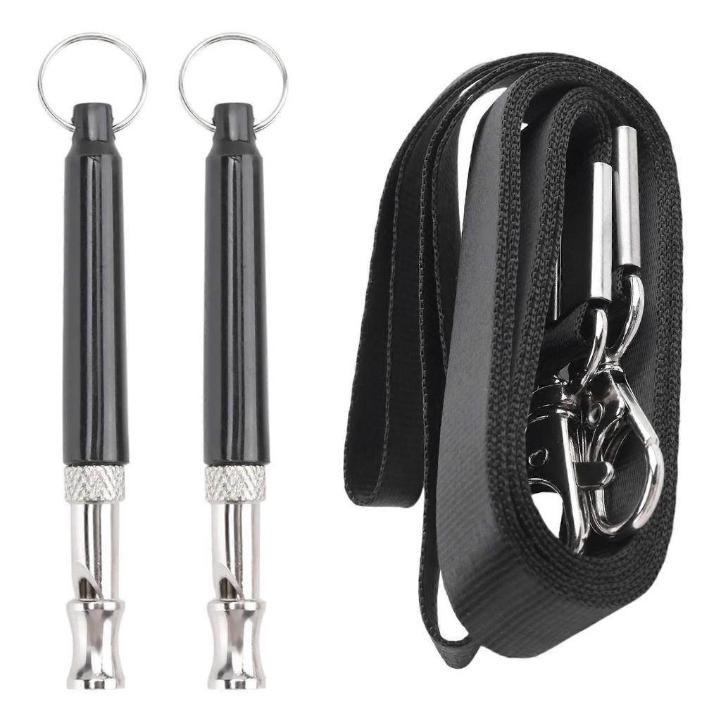 2 Bucăți Fluier Ultrasonic pentru Câini Stop Lătrat cu Ton Reglabil Fluier Ultrasonic Mut pentru Antrenament Câini cu Șnur