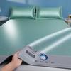 Cooling Summer Ice Silk Mat Carbon Fibres Sleeping Cool Bed Pad Wide Edging Mats Charcoal Double Mattress Cover with Pillowcase