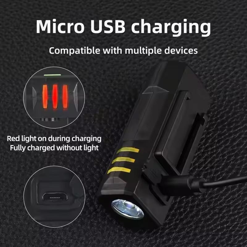 USB Rechargeable Bike Headlight Waterproof Bright LED Bicycle Flashlight High Lumen Cycling Safety Strobe Warning Light 7