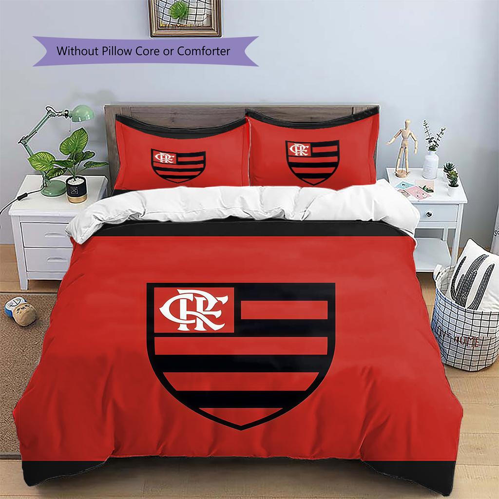 CR Flamengo Pattern Bedding Quilt Set Home Decoration Gift (1 * duvet cover + 2 * pillowcase without core)