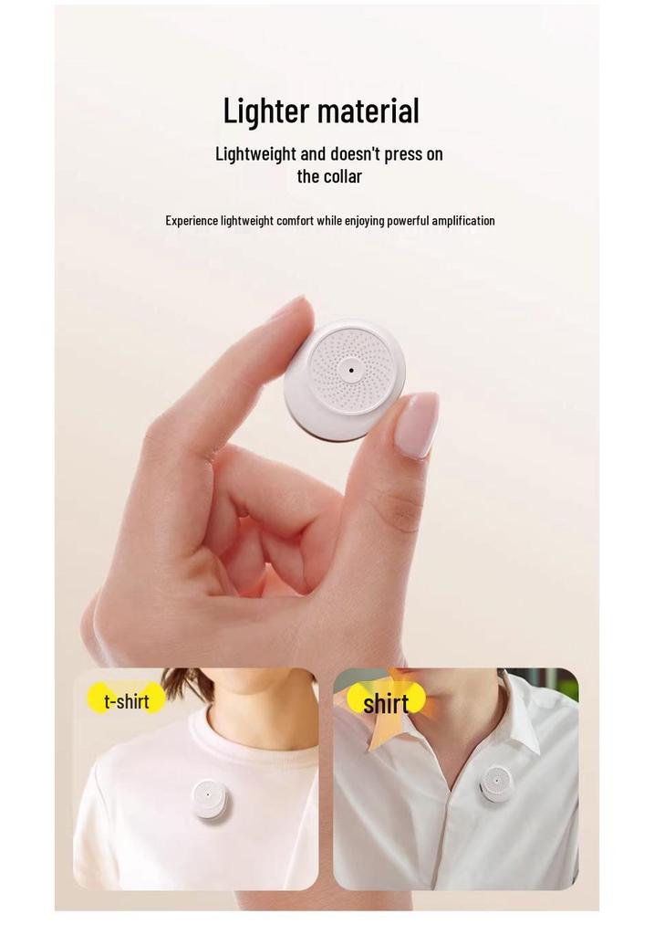 Compact Wireless Magnetic Lapel Clip Microphone & Megaphone for Teachers