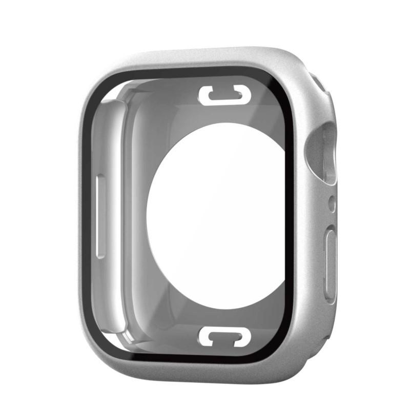 Case for Apple Watch Series 11/10/9/8/7/SE/3/6/5 Screen Protector 360° Full Protective Tempered Glass Face Cover+Back PC Bumper