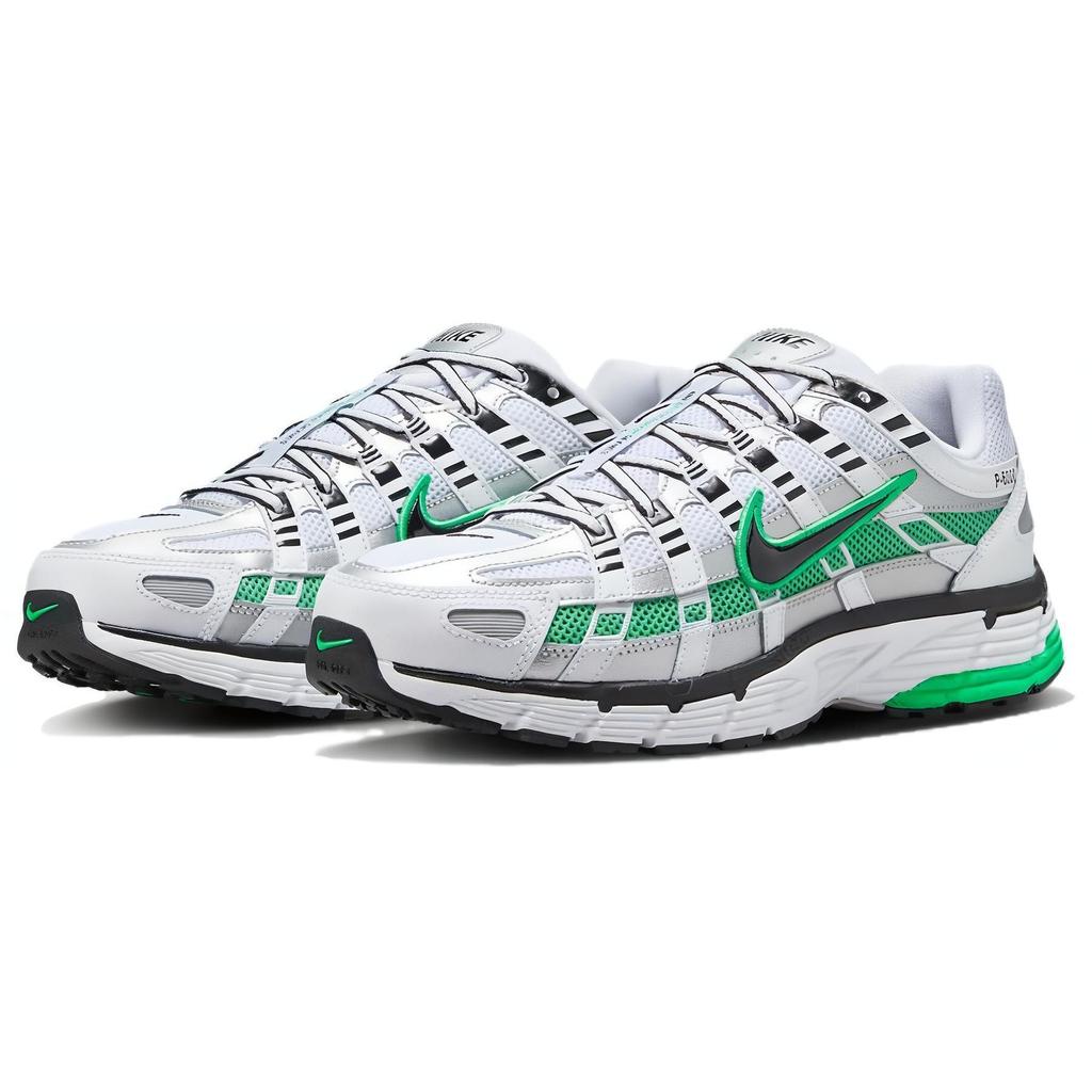 Nike P-6000 Beyaz Bahar Yeşili Unisex Spor Ayakkabı Metalik-Gümüş Siyah CD6404-104