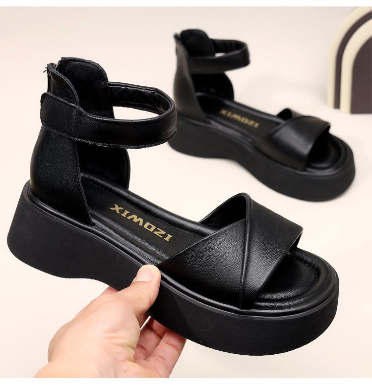 Thick-soled Sandals Sports Soft-soled Mid-heel Beach Shoes Sandals