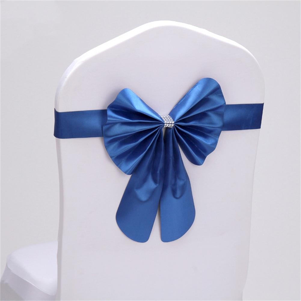 For Parties For Weddings Chair Cover Bands Chair Sashes Indoor Outdoor Events 41x6cm Decorative Chair Sashes For Events Elastic синий