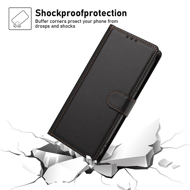 Flip cover mobile phone case is suitable for Apple 17E Samsung Iphone mobile phone leather case card magnetic splicing leather protection