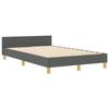 Cadre de lit en tissu gris foncé vidaXL 120x190 cm 3344789