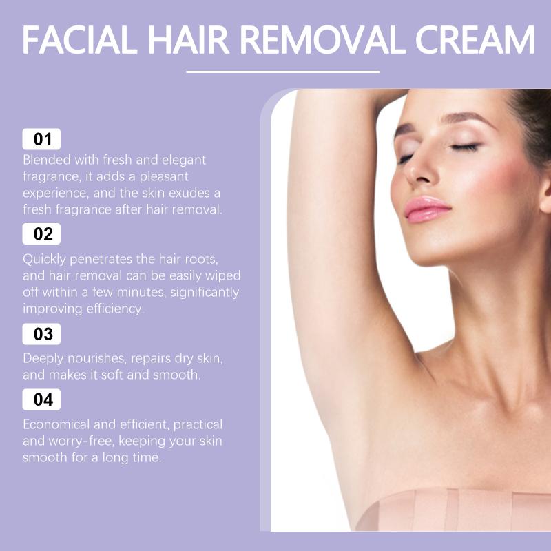 Hair Removal Cream for Women Gentle and Mild Formula Long Lasting Smooth Skin Hydrating Effect Suitable for Sensitive Skin