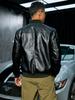 Seek4Man Zippered PU loose leather jacket