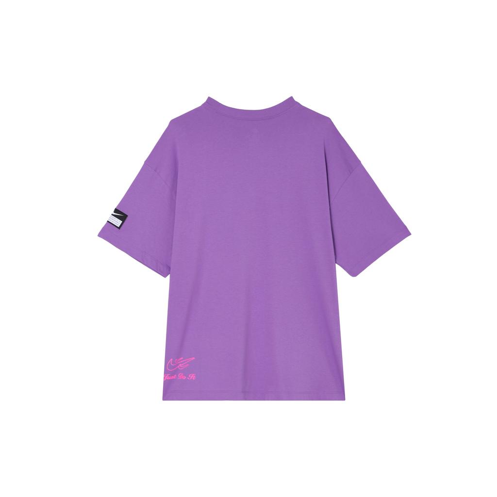 Nike Sportswear Oversized Lightweight Printed Casual Short Sleeve T-Shirt Women Tops Raspberry FZ1147-521