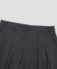 Age O.D. Double-Pleated Bermuda Slacks [Charcoal Stripe]