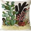 Plant and Flower Pillowcase American Pastoral Linen Pillowcase Cushion Cover Home Sofa Car