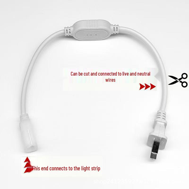 220V Outdoor Waterproof LED Strip Light, COB Linear Soft Light for Living Room Ceiling, High Brightness Ambient Lighting