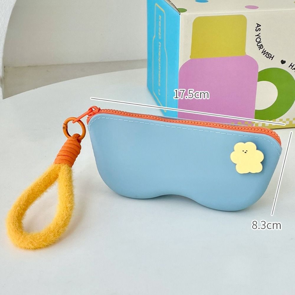 Waterproof Portable Zipper Eyeglasses Bag Silicone Sunglasses Protective  Eyewear Accessories