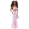 Barbie Deluxe Style Pink Flare Doll Pretend for Ages 4 and JJN72 Jeans, Dress-Up House, Play, Up, Pink,
