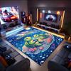 1PC Custom Name Turtle Friends Space Theme Floor Mat Ideal for Living Room, Game Rooms, Office, Bedroom,Floor Mat Playful Design