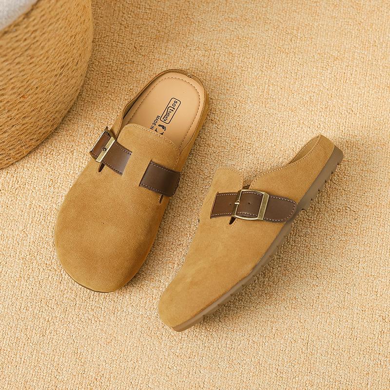 

A081 Huiliya женские 2025 новая весна платформа Boken сумка голова половина тапочки ленивая обувь 40