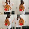 Capybara Plush Backpack For Kids With Zipper Closure And Breathable Design For School And Travel