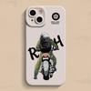 Stylish Men Biker Phone Case For iPhone 16 15 14 13 12 11 Pro Max Mini 7 8 15 16 PIus X XR XS Max Shockproof Soft Silicone Cover