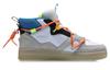 Li Ning CF Hunter Slip Resistant Abrasion Resistant High Top Skateboard Shoes Women's White Orange AGCQ158-4