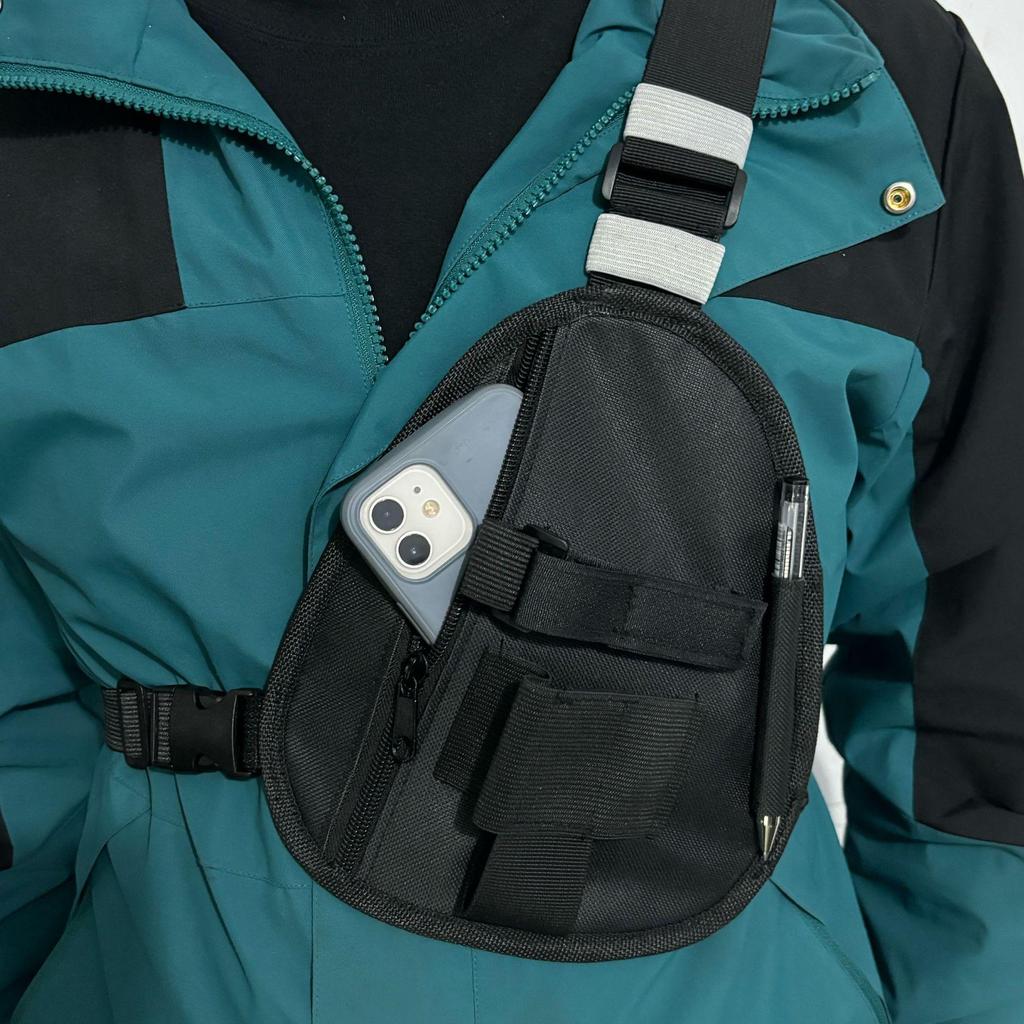 Multifunctional Wear-Resistant Oval Crossbody Bag for Two-Way Radio Storage