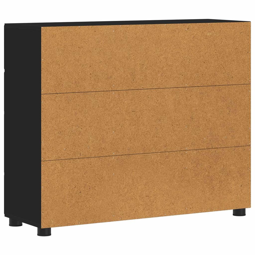 FLORIN Sideboard Black 88.5 x 30.5 x 73 cm Engineered Wood