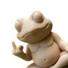 Meditatieve Kikkerbeeldje 3D Geprint Grappige Zen Yoga Kikker Tuinbeeld met Middelvinger voor Bureau Planken Huis Kantoor Terras Decoratie