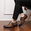 Spring Men’s Dress Shoes Quality Leather Brand Wedding Loafers Decorate Buckle Casual Business Shoes for Successful Men's Shoes