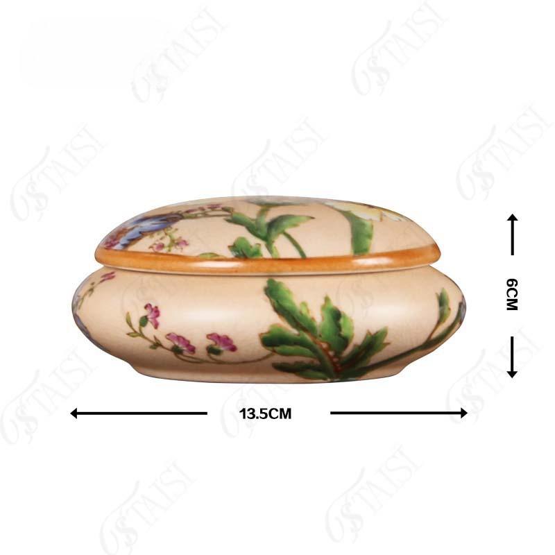 Retro pojemniki do przechowywania w stylu chińskim Pudełko na biżuterię Zbiornik do przechowywania Ręcznie robiony porcelanowy garnek Niebiesko-biały porcelanowy wazon Pojemnik