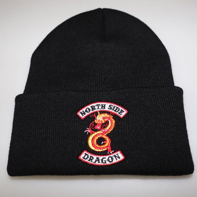 European and American Popular River Valley Town Woolen Hat Riverdale Embroidered Knitted Hat, Warm Pullover, Hip-hop Style