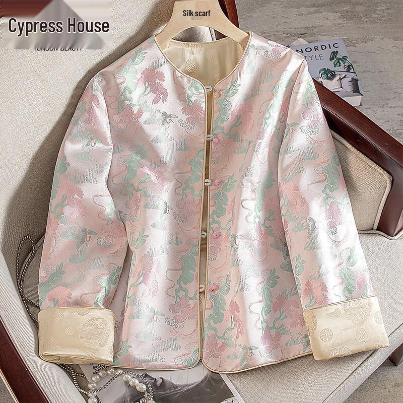 

Women s New Chinese Style Floral Cardigan Jacket S