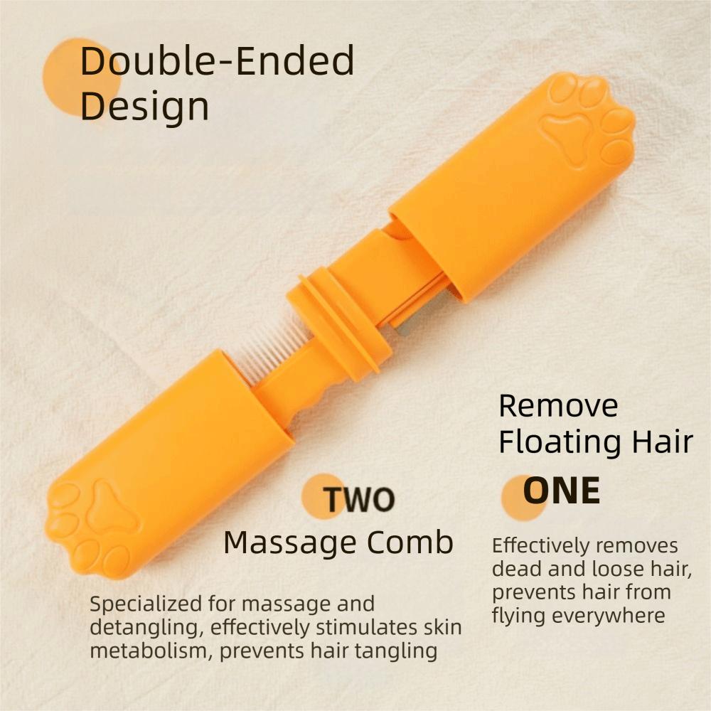 Self Cleaning Pet Hair Removal Comb Foldable Pet Flea Hair Comb Dog Grooming Comb  Cleaning