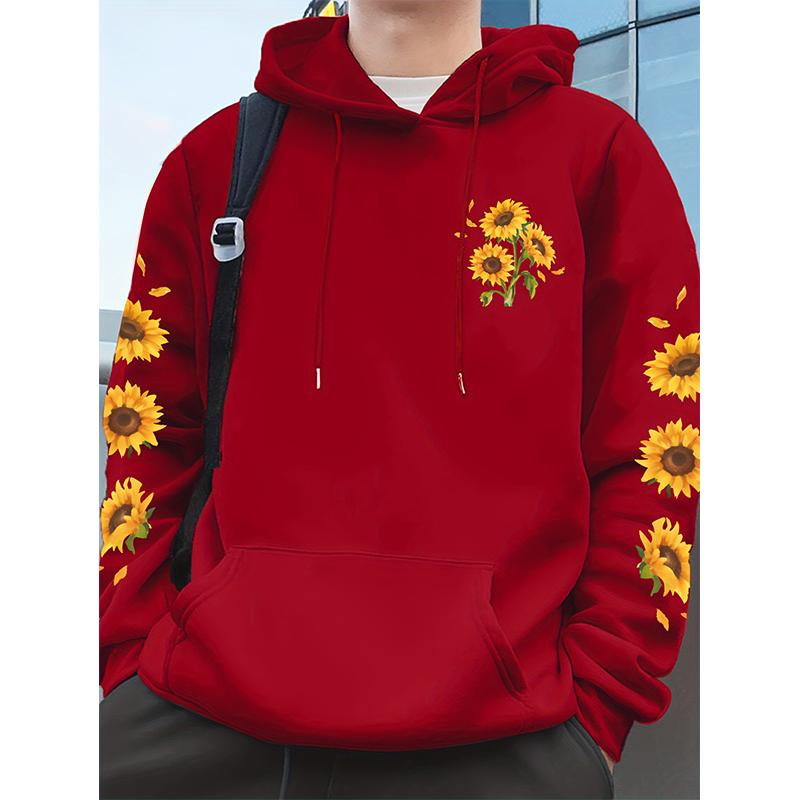 Sunflower Floral Print Men Woman Casual Fashion Hoodies Sweatshirts Harajuku Pullovers Tracksuit Unisex Clothing