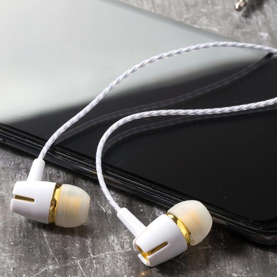 1Set Earphone In-ear Heavy Bass Built-in Microphone Fashion Wired Headset for Game