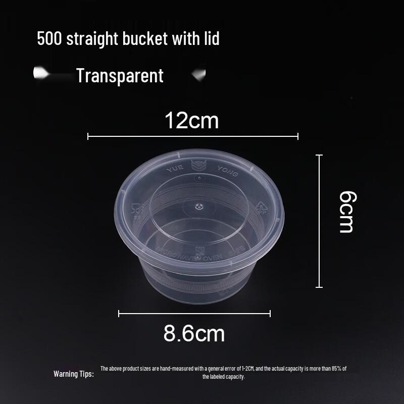 

Одноразовые круглые пластиковые контейнеры для еды 500 мл с крышками