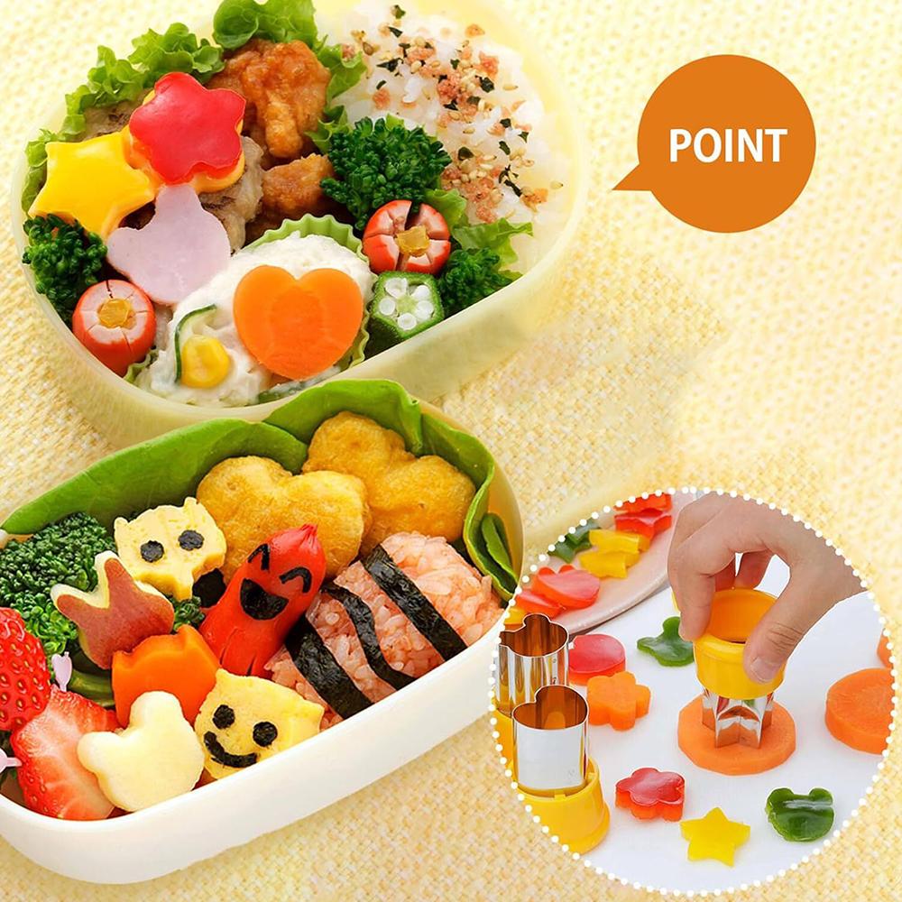 5Pcs Set Stainless Steel Fruit Cutting Embossing Mold Small Wonton Biscuit Mold Heart/Flower Shape Vegetables Cutter
