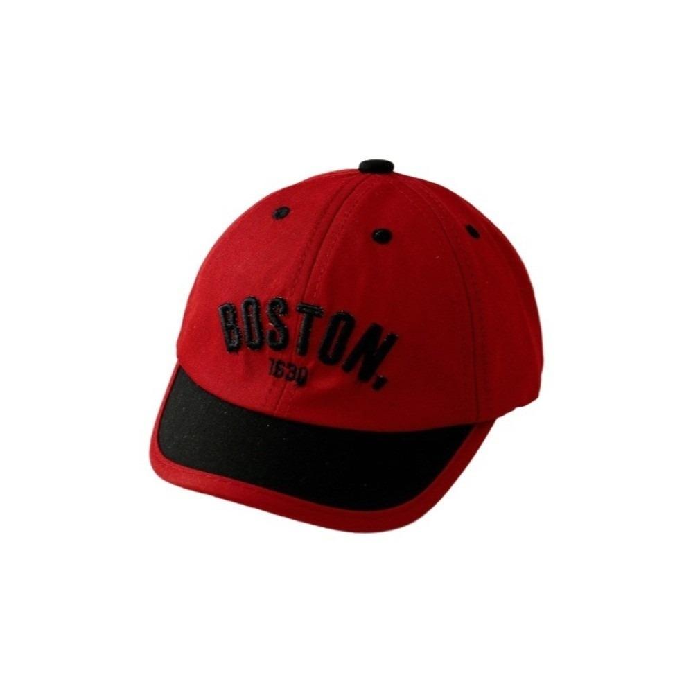 Cotton Letter Peaked Cap Patchwork Children s Sunhat Casual Baby Baseball Hat Outdoor красный