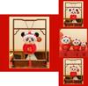 Adorable Lantern Panda Plush Doll With Super Soft Short Fur For New Year Gifts