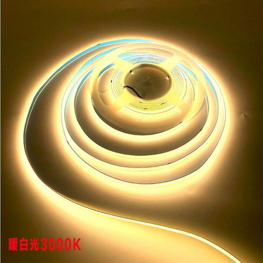 DC12v LED Strip Lighting,5mm width 6.6ft/2m Night Light, 480LEDs/M Uniform Glow COB Bendable Tape Light, Cutting Designed Rope Light, Flexible