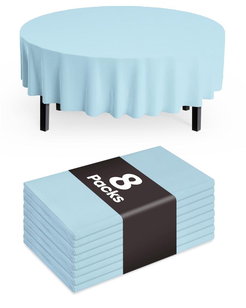 Pureegg Plastic Table Cloth Disposable 8 Pack, 54 x 108 Inch Table Cloths, Graduation Decorations Class of 2025, Graduation Party Tablecloths,