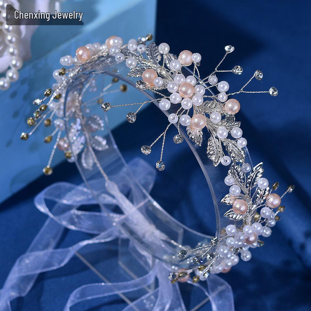 

Chenxing Bridal & Bridesmaid Pearl Flower Headband Mori Style Set CP323