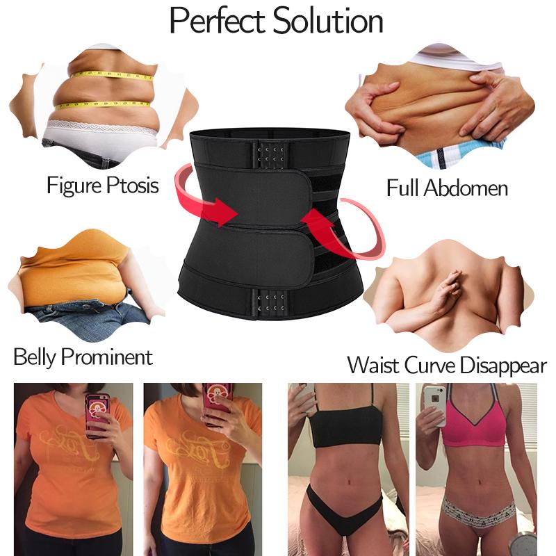 9 Bones Waist Trainer Corset Neoprene Sweat Shapewear Weight Loss Body Shaper Slimming Trimmer Belt