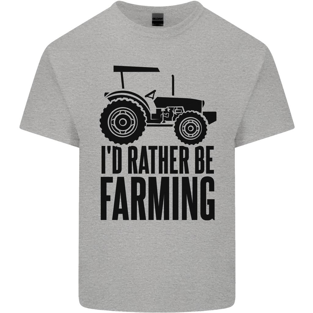 Id Rather Be Farming Farmer Tractor Unisexs Light Cotton TShirt